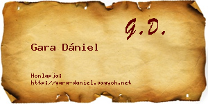 Gara Dániel névjegykártya
